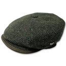 Failsworth x Mallalieus of Delph Shelby Herringbone Tweed 8 Panel Cap in Green and Blue