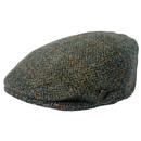 Faislworth Stornoway Retro Tweed Check Flat Cap in Green