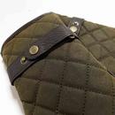 FAILSWORTH Retro Wax Quilted Leather Gloves OLIVE
