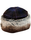 FAILSWORTH Harris Tweed Retro Fur Trim Cossack Hat