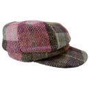 Failsworth Harris Tweed Multi Check Bakerboy Cap G