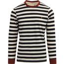 Belgrove LS FARAH Retro Stripe Ringer T-Shirt BR