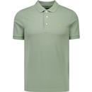 farah vintage mens blanes classic mod plain coloured pique polo tshirt tarragon green