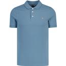 farah vintage mens blanes classic mod pique polo tshirt para blue