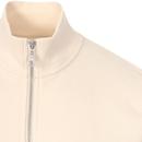 Bowmont FARAH Retro Plain Zip Track Jacket (Cream)