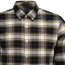 Farah Brewer Mod Slim Fit Check Oxford Shirt Khaki