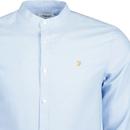 Brewer FARAH 60s Mod Grandad Collar Shirt (Sky)