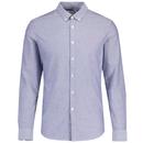 Brewer Farah Mod Slim Fit Organic Oxford Shirt DB