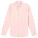Farah Brewer Men's 60s Mod Button Down Shirt in Pink