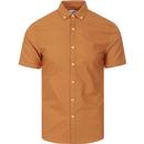 Brewer FARAH Mod S/S Oxford Shirt (Pale Orange)