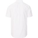 Brewer FARAH Slim Fit Mod Oxford S/S Shirt WHITE