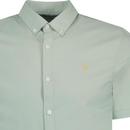 Brewer Farah Retro Mod S/S Oxford Shirt Green