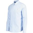 Farah Brewer Mod Slim Fit Stripe Oxford Shirt (MB)