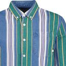 Burginho Farah Vintage Stripe Button Down Shirt 