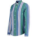 Burginho Farah Vintage Stripe Button Down Shirt 