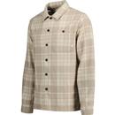 Farah Marks Relaxed Fit Check Over Shirt Beige