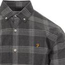 Nuvern FARAH Mod Button Down Check LS Shirt (Grey)