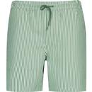 farah vintage mens colbert retro seersucker stripe drawstring swim shorts green