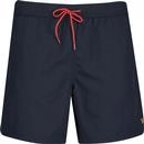 farah vintage mens colbert retro plain coloured drawstring swim shorts true navy
