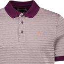 Cotham Farah Retro Jacquard Stripe Polo Shirt B