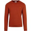 Pickewell FARAH Mens Retro Indie Sweatshirt (Rust)