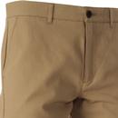 Elm FARAH Cotton Hopsack Mod Trousers (Beige)
