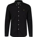 farah vintage mens fontella mod button down fine cord long sleeve shirt black