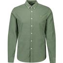 farah vintage mens fontella mod fine cord long sleeve shirt tarragon green