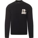 farah vintage mens gleason logo print crew neck cotton sweatshirt true navy
