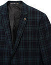 Ashworth FARAH 60s Mod 2 Button Check Suit Jacket