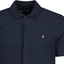 Massey Farah Textured Jacquard Stripe Polo Shirt N