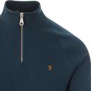 Jim FARAH 1/4 Zip Jersey Sweatshirt (Atlantic)
