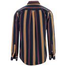 Laird FARAH Retro 60s Mod Bold Stripe Oxford Shirt