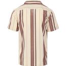 Laredo FARAH 100 Retro Stripe Cuban Collar Shirt C