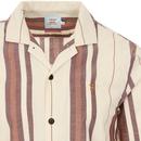Laredo FARAH 100 Retro Stripe Cuban Collar Shirt C