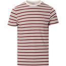Mansour FARAH 100 Multi Stripe Retro T-shirt CREAM