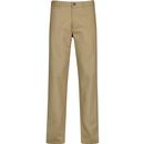 farah vintage mens norwood retro hopsack flat front trousers beige