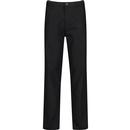 farah vintage mens norwood retro hopsack flat front trousers black