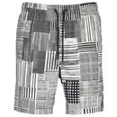 Farah Redwald Archive Print Canvas Shorts in Black F4HSF006