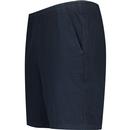 Redwald Farah Retro 50s Navy Seersucker Shorts 