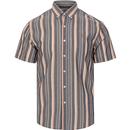 farah vintage mens robertson stripe short sleeve shirt yale