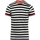 Belgrove FARAH Mens Retro Mod Striped T-Shirt (RC)