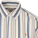 Robertson FARAH Mod Stripe Button Down Shirt ECRU