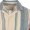 Theroux FARAH Retro 70s Stripe Revere Collar Shirt