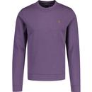 farah vintage mens tim crew neck plain coloured cotton sweatshirt slate purple