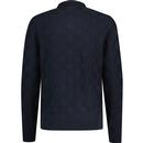 Trinity Farah Tonal Chequerboard Polo Cardigan TN