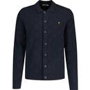 farah vintage mens trinity tonal jacquard chequerboard button through cardigan tue navy