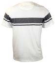 FARAH Huntingdon Retro Mod Panel Stripe T-Shirt W