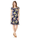 Ava FEVER Retro 1960s Floral Cut Out Flare Dress