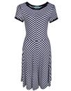 Daria FEVER Retro 60s Striped Flared Summer Dress